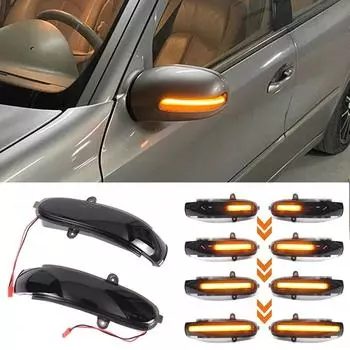 Для Mercedes Benz C Class W203 S203 CL203 светодиодный индикатор бокового зеркала заднего вида мигалка повторитель динамический указатель поворота Left and Right