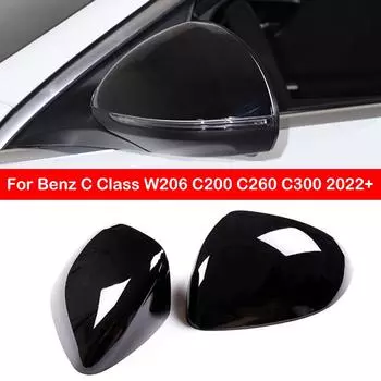 Для Mercedes Benz C Class W206 C200 C260 C300 2022 + крышка бокового зеркала заднего вида, крышка крыла, наружная дверь, чехол заднего вида, отделка Carbon