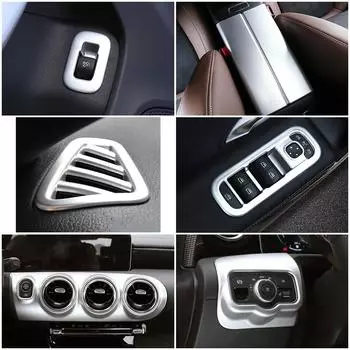Для Mercedes Benz CLA C118 W118 часть ремонта автомобиля розетка переменного тока вентиляционная рамка багажника кнопка переключения окна подлокотник крышка коробки Style A