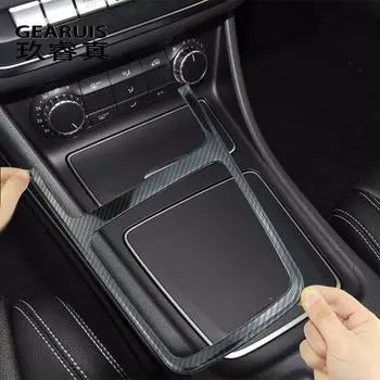 Для Mercedes Benz CLA GLA A Class W117 W176 X156 аксессуары из углеродного волокна, внутренняя отделка панели центральной консоли Carbon fiber