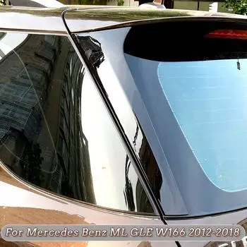 Для Mercedes Benz ML GLE W166 2012-2018 боковой спойлер на заднее окно, крыло, Стайлинг автомобиля, зеркало заднего стекла, черный блеск