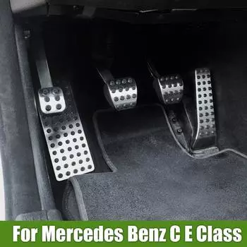 Для Mercedes CE Class GLC GLK SLK GLE AMG W203 W213 W205 W204 W211 W212 W210 автомобильная педаль топлива крышка педали тормоза Footrest Pedal 1pcs