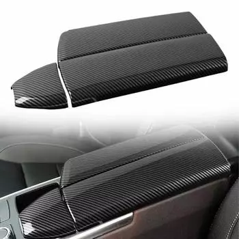 Для Mercedes Для Benz ML350 X166 W166 Углеродное волокно Центральная консоль для автомобиля Уборка Подлокотник Ящик Панель Крышка Подлокотник Отделка Палка CHINA