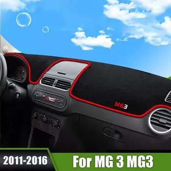 Для MG 3 MG3 2011 2012 2013 2014 2015 2016 Крышка приборной панели автомобиля Избегайте легких подушечек Солнцезащитные коврики Анти-УФ-защитный чехол Нескользящий Black Side
