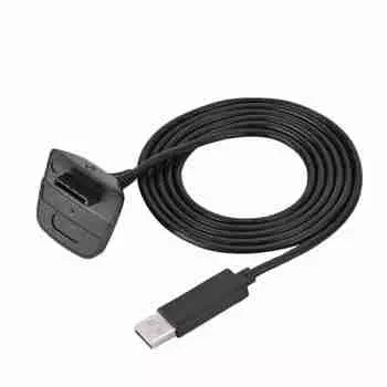 Для Microsoft для Xbox 360 беспроводной контроллер USB зарядное устройство кабель для быстрой зарядки шнур (черный)