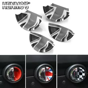 Для MINI Cooper F56 F54 F55 F60 Countryman стайлинга автомобилей наклейки для MINI Cooper аксессуары дверная ручка крышка наклейка для MINI 2PCS Red Jack
