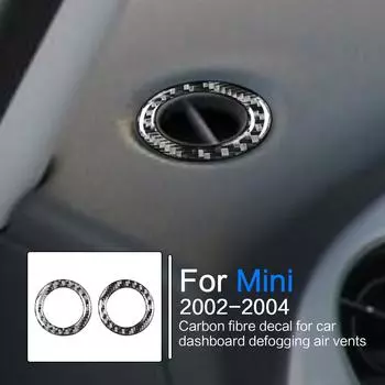 Для Mini Cooper Hatch One R50 R53 2002 2003 2004 приборная панель автомобиля противозапотевающая трубка наклейка из углеродного волокна кольцо интерьер