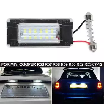 Для Mini Cooper R56 R57 R58 R59 R50 R52 R53 светодиодный фонарь номерного знака 1 шт. белый фонарь номерного знака автомобиля без ошибок