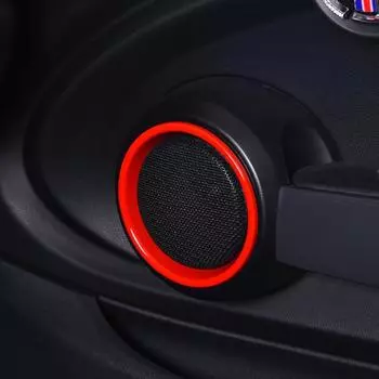 Для MINI Cooper S F55 F56 F57 2 шт. защитная крышка автомобильного динамика, наклейка, внутренняя отделка, украшение для автомобиля, Стайлинг белый
