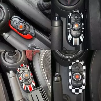 Для MINI Cooper S JCW F55 F56 F57 автомобильная консоль мультимедийная кнопка Шестерня панель корпуса наклейка чёрный