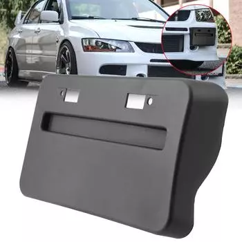 Для Mitsubishi Lancer GTS EVO X 2008-2018 автомобильные аксессуары автоматический передний бампер установка номерного знака рамка перемещатель база держатель чёрный