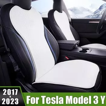 Для модели Tesla 3 года 2017 2018 2022 2023 чехол на сиденье автомобиля дышащая сетка четыре сезона авто защитная подушка Front 2pcs Black