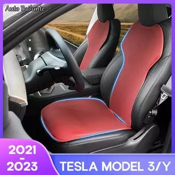 Для модели Tesla 3 Y 2023 2022, подушка для автомобильного сиденья, чехол для сиденья из ледяного шелка, вентилируемая подушка для сиденья, аксессуары для интерьера cushionHRF