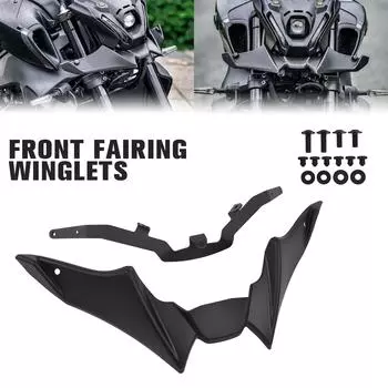 Для мотоцикла YAMAHA MT-09 MT09 MT 09 SP 2025-UP передний спойлер Downforce Naked Frontal Spoilers Winglet Aerodynamic Wing Kit чёрный