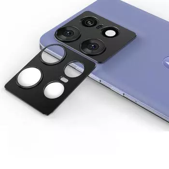Для Motorola Moto Edge 50 Pro Защитные пленки для объектива камеры из алюминиевого сплава Металлическое кольцо-наклейка для MOTO Edge50Pro Защитная пленка Moto Edge 50 Pro чёрный