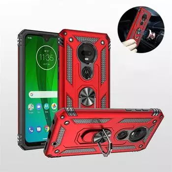 Для Motorola Moto G7 Power Case противоударный бронированный автомобильный магнитный чехол с металлическим кольцом-подставкой для телефона Moto G6 G7 Play G7 Plus задняя крышка For Moto G7 Power US золотой