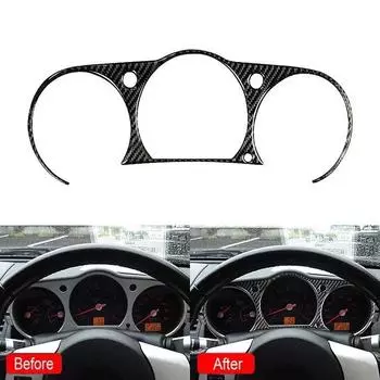 Для Nissan 350Z 2003-2009 Накладка на панель приборов автомобиля, отделка, декоративные наклейки, вид под карбоновое волокно