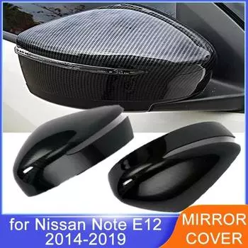 Для Nissan Note E12 2014 ~ хэтчбек боковая дверь зеркало заднего вида внешняя крышка накладка наклейка ABS карбон аксессуары заднего вида ABS Chrome