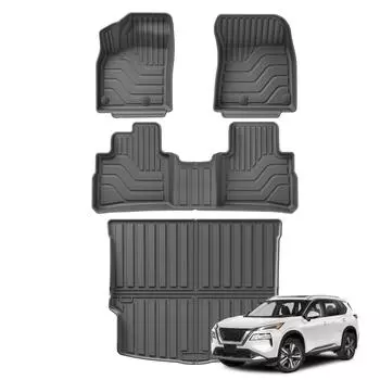 для Nissan Rogue 2025-2025 TPE 3D автомобильные коврики багажника аксессуары черный (Не для моделей Select&Sport)