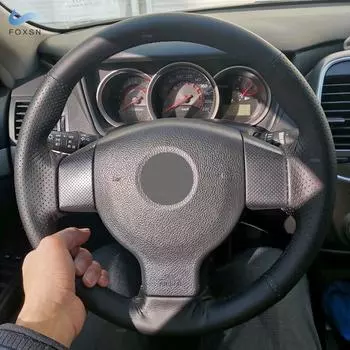 Для Nissan Tiida 2004-2010 Versa Note 2007-2012 Livina 2006-2012 Sylphy 2006-сделай сам оплетка на руль кожаный чехол бежевый