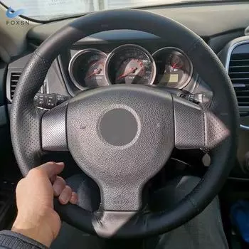 Для Nissan Tiida 2004-2010 Versa Note 2007-2012 Livina 2006-2012 Sylphy 2006-сделай сам оплетка на руль кожаный чехол отделка бежевый