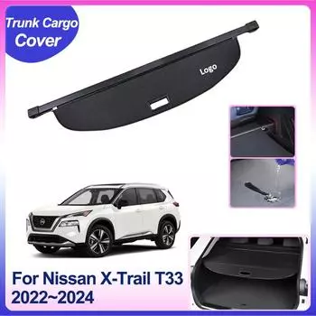Для Nissan X-Trail Rogue T33 2024~2024 Задний багажник Грузовой отсек Защитная перегородка Щит Шторы Аксессуары для интерьера