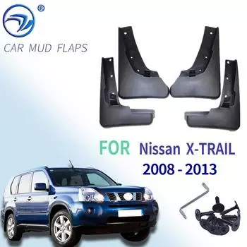 Для Nissan X-Trail T31 2008-2013 Xtrail брызговики брызговики Fender 2009 2010 2011 2012 комплект формованной автомобильной грязи армия зеленый