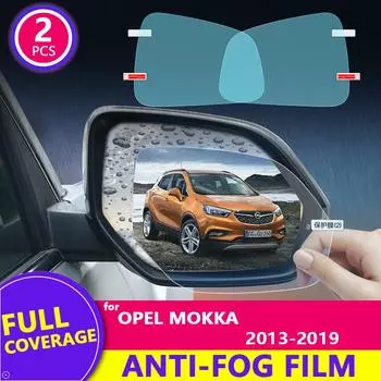 Для Opel Mokka/Model X 2013-2018 полное покрытие зеркала заднего вида непромокаемая пленка противотуманная наклейка на автомобильное зеркало автомобиля Round 95mm x 95mm