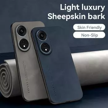 Для OPPO A11K A12 A76 A96 A52 A92 A53 A33 A38 A54 4G A55 RENO8 T 5G Чехол Мягкий силиконовый край Жесткая задняя крышка Чехол для телефона из искусственной кожи For OPPO Reno8 T 5G синий