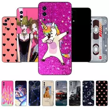 Для OPPO A55 4G чехол 6,51 дюйма Мягкая силиконовая задняя крышка Oppo A55 OPPOA55 A 55 4G 2021 бампер черный чехол из ТПУ розовый аниме космический автомобиль OPPO A55 4G