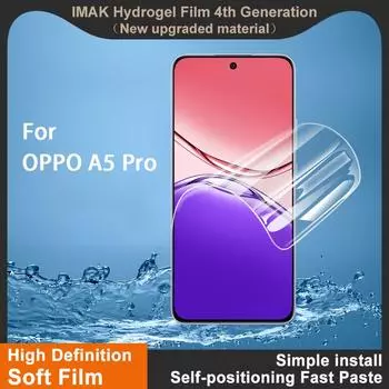 Для OPPO A5 Pro 5G Glass IMAK Hydrogel Film 4-го поколения Full Cover Screen Protector OPPO A5 Pro 5G