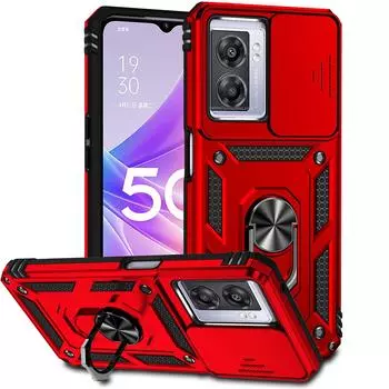 Для OPPO A77 чехол магнитный автомобильный держатель кольцо сдвижная крышка защитный чехол для камеры для Oppo A 77 CPH2339 A57 V23 Funda OPPO A77 5G For OPPO A77 5G чёрный