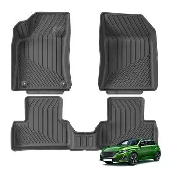 для Peugeot 308 2025 2025 2025 TPE 3D автомобильные коврики в багажник, накладка на багажник, черная водонепроницаемая, всепогодная, левый руль