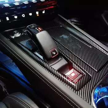 Для Peugeot 508-2022 центральная консоль коробка переключения передач крышка панели декоративная отделка ABS углеродное волокно/серебристый ABS Sliver