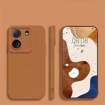 Для Poco C65 Чехол Poco C65 Fundas Camera Protector Мягкий жидкий силиконовый защитный задний бампер для телефона Poco C65 For Poco C65 чёрный