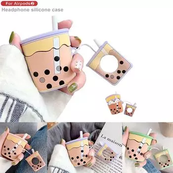 Для Pods Case Milk Tea Anti-Falling Skin Силиконовый Чехол для наушников Box Case оранжевый