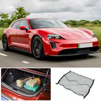 Для Porsche Taycan-2022 нейлоновая черная сетка для багажника автомобиля, органайзер для хранения багажа, задняя сетчатая сетка для автомобиля чёрный