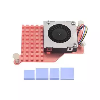 Для Raspberry Pi 5 активный кулер программное управление радиатор радиатор с регулируемой скоростью вентилятор охлаждения радиатор охлаждения чистая медь
