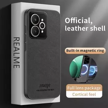 Для Realme 15 Pro Чехол Бизнес Однотонный Кожа Встроенный Магнитный Ультратонкий Чехол Для Realme 15 Ударопрочный Бампер Фунда For Realme 15