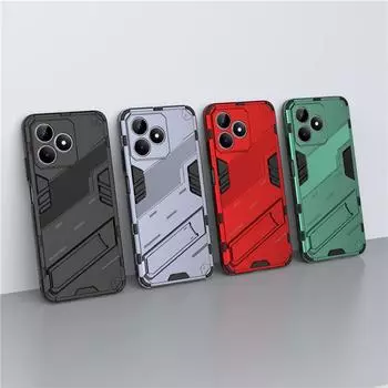 Для Realme C53 Чехол Для Realme C53 4G Чехол 6,74 дюйма Панк Броня Ударопрочный Жесткий Резиновый Кронштейн Бампер Для Realme C53 Fundas For Realme C53