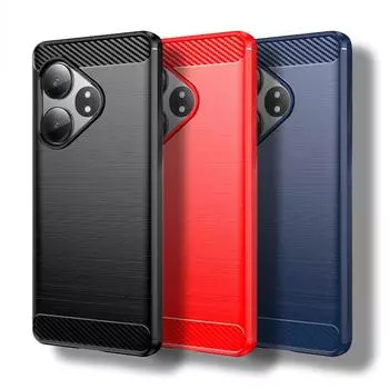 Для Realme GT 6 Чехол для Realme GT 6 6T Neo6 SE Чехол 6,78 дюйма Углеродное волокно Противоударный силиконовый бампер для Realme GT6 Neo6 SE Realme GT 6 чёрный