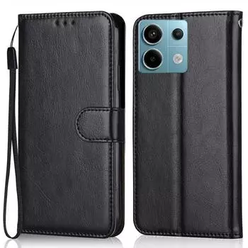 Для Redmi Note 13 Pro 4G 5G противоударный кожаный чехол-книжка-бумажник для Xiaomi Redmi Note 13 Pro Plus Note13 Pro 4G 5G Мягкие чехлы-сумки для телефонов For Redmi Note 13 Pro 5G темно-синий