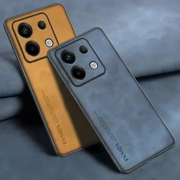 Для Redmi Note 13 Pro чехол из овчины, искусственная кожа, матовый чехол для Xiaomi Redmi Note 13 Pro 4G, мягкая рамка, матовые чехлы на заднюю панель Redmi Note 13 5G чёрный