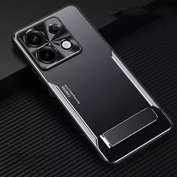 Для Redmi Note 13 Pro + матовый металлический чехол для телефона с кронштейном, силиконовый мягкий чехол для Note13 13Proplus Poco X6 Pro, защитный чехол Redmi Note 13 5G красный