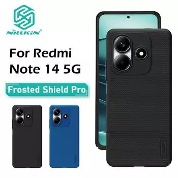 Для Redmi Note 14 5G чехол для телефона Nillkin Super Frosted Shield Hard PC+TPU Shell противоударный задний чехол Redmi Note 14 5G чёрный