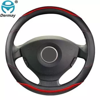 Для Renault Modus Grand Modus 2004-2012 Автомобильный чехол на руль из микрофибры + углеродное волокно модный авто O shape Black
