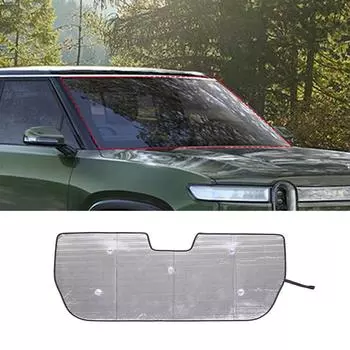 Для RIVIAN R1S SUV 2022, алюминиевая фольга, серебристая Автомобильная термозавеса, солнцезащитный крем для автомобиля 1 PCS