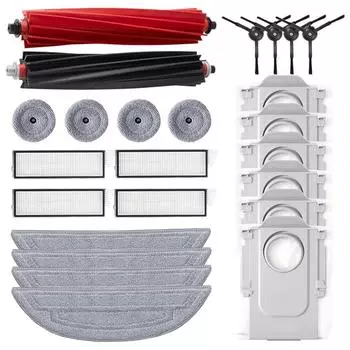 Для робота-пылесоса Roborock S8 MaxV Ultra Mian Side Brush Hepa Filter Mop Cloth Dust Bags Replacement Parts CHINA