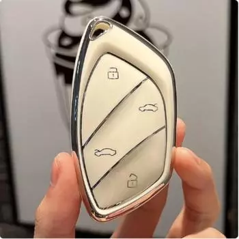 Для Roewe RX5 I6 I5 RX3 RX8 ERX5 MG ZS EV MG6 EZS HS EHS MARVEL X MARVEL R ТПУ автомобильный чехол для дистанционного ключа в виде ракушки чёрный