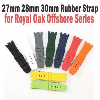 Для Royal Oak Offshore Series 27 мм 28 мм 30 мм резиновый ремешок из фторэластомера, сменный ремешок для часов, спортивный браслет, мужской ремешок на запястье